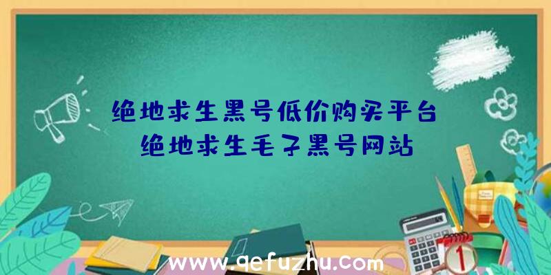 「绝地求生黑号低价购买平台」|绝地求生毛子黑号网站